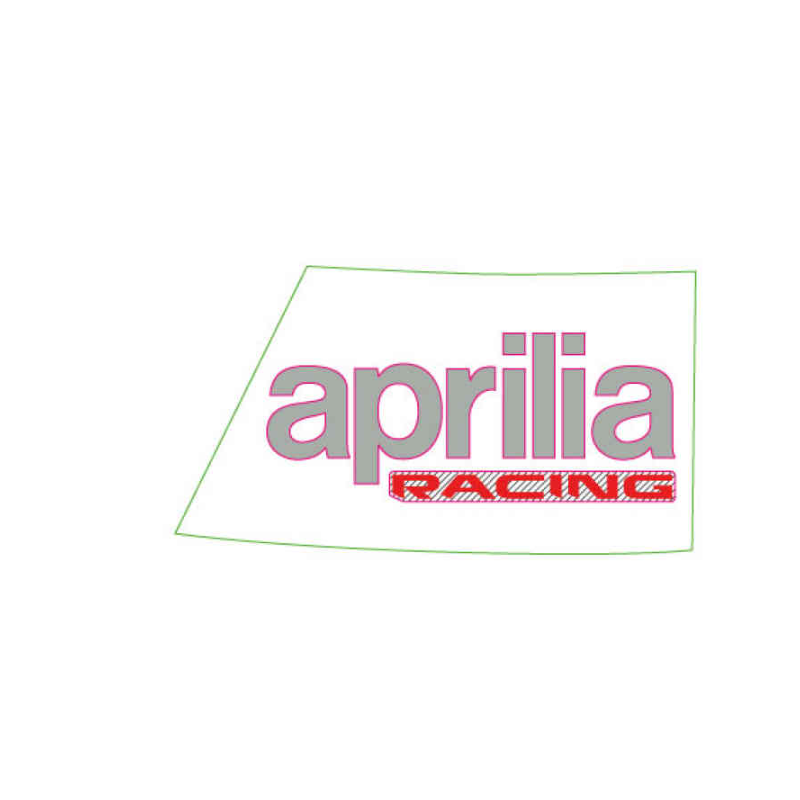 LH Fuel tank decal "aprilia racing" Colour: Aprilia Black [Black]