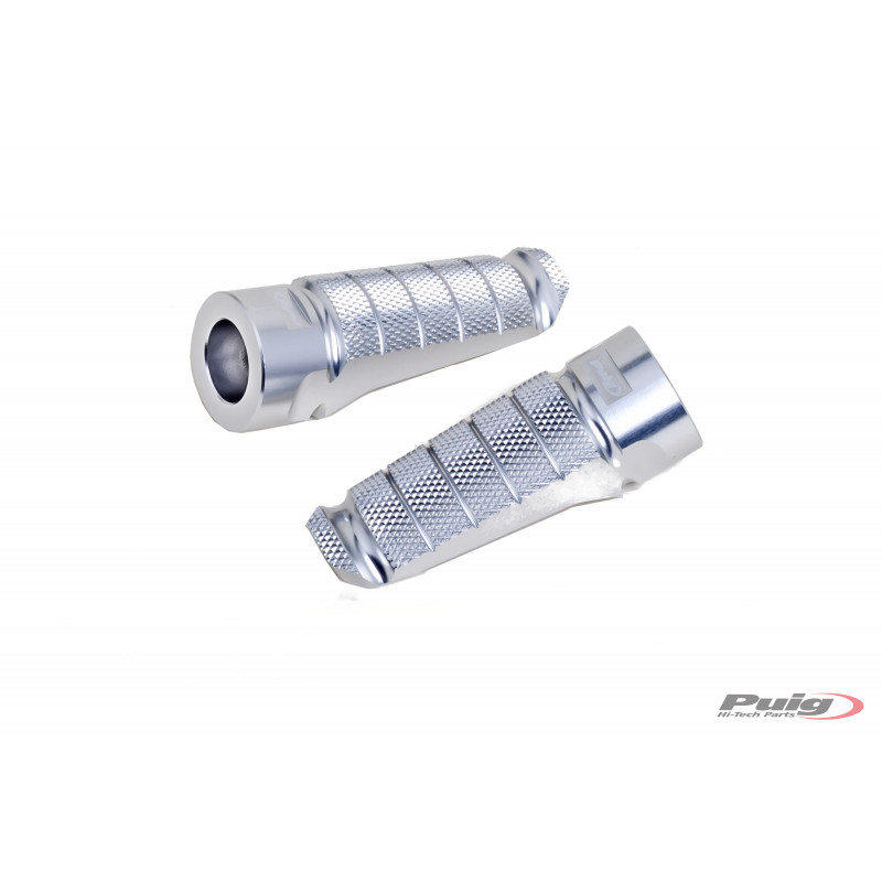 PUIG Racing Footpegs Silver