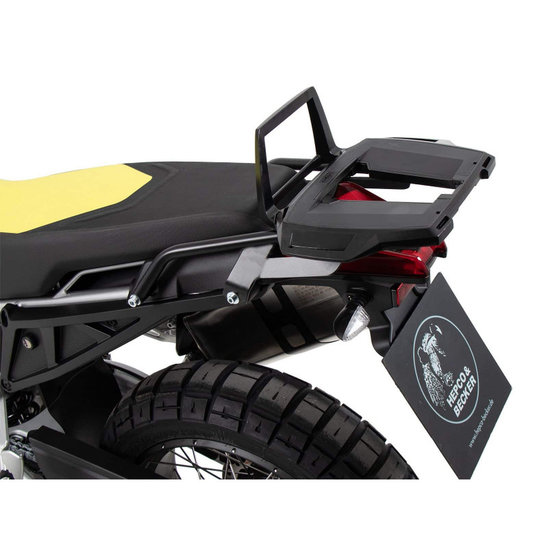 HEPCO & BECKER Alurack top case carrier black for Aprilia Tuareg 660