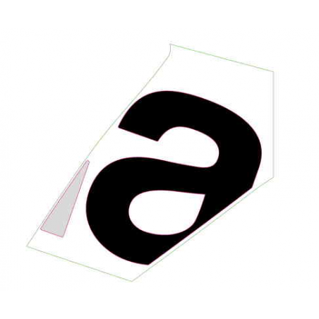 RH side fairing decal "A"