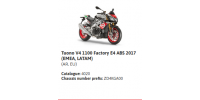 Tuono V4 1100 Factory E4 ABS 2017 (EMEA, LATAM)