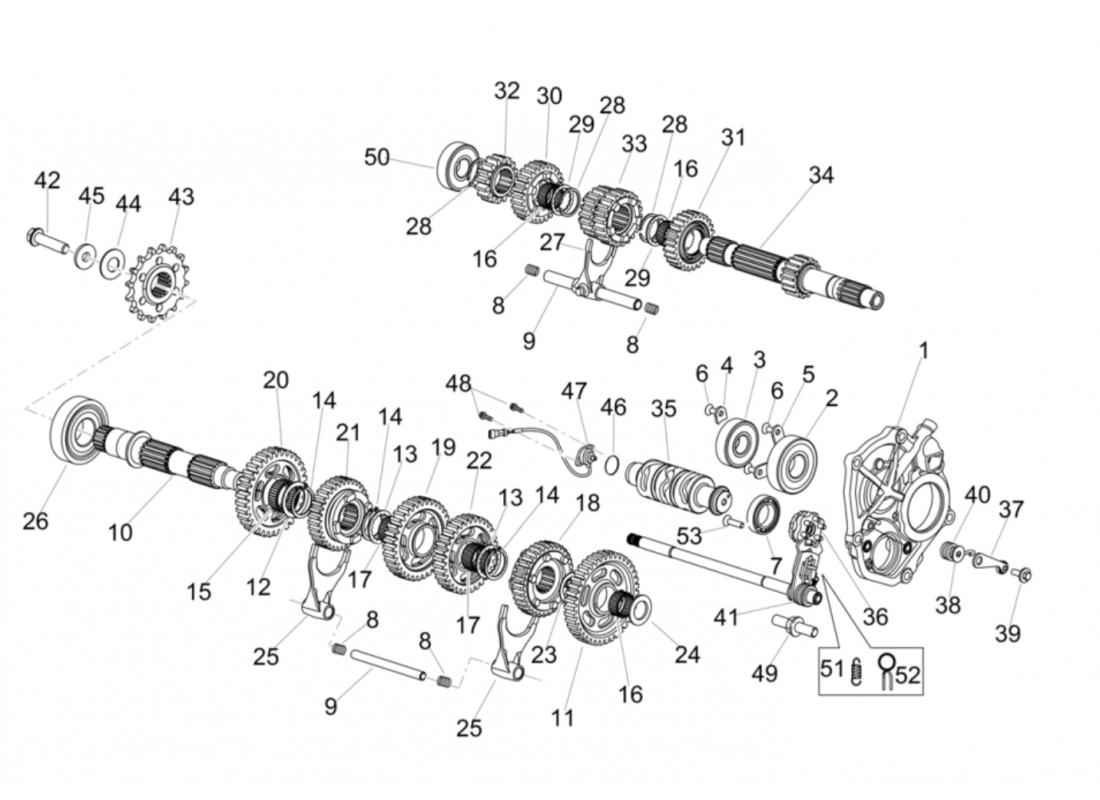 Gear box - Gear assembly