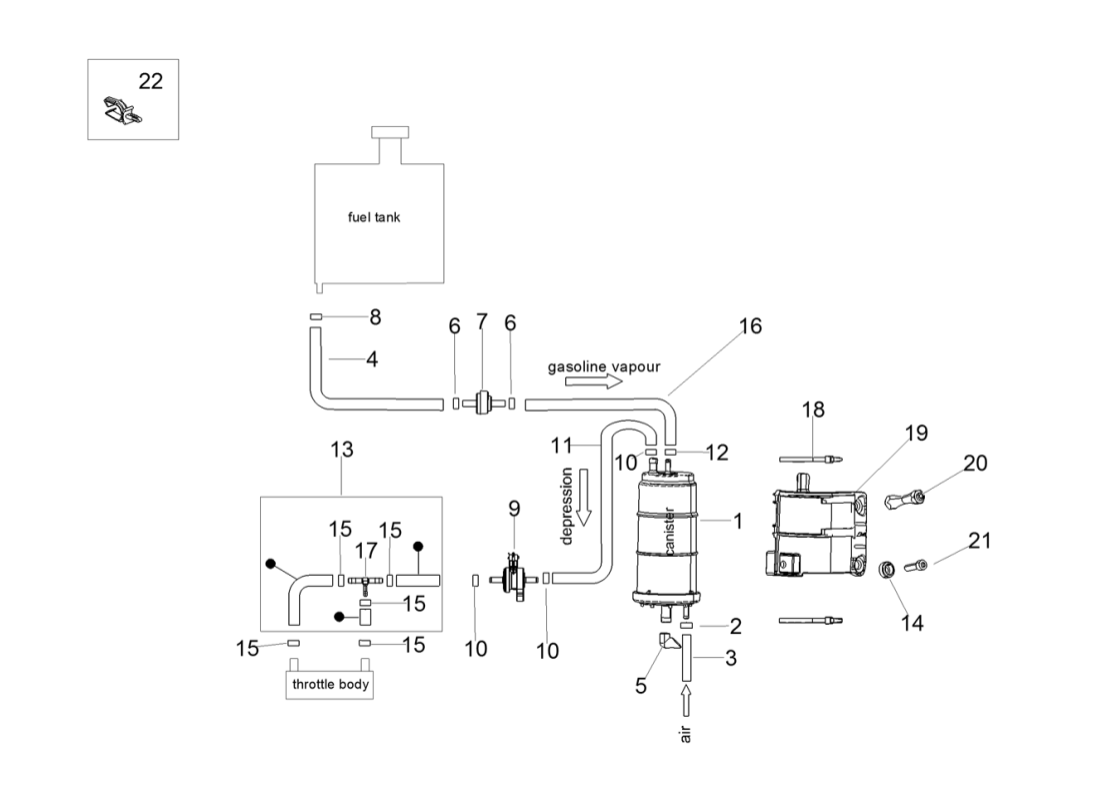 Fuel vapour recover system